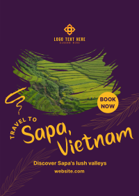 Sapa Vietnam Travel Poster