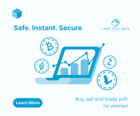 Secure Cryptocurrency Exchange Facebook Post