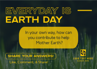 Sustainability Earth Day Postcard
