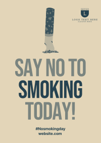 No To Smoking Today Poster