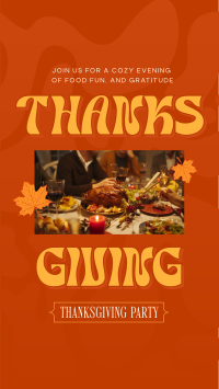 Retro Thanksgiving Party YouTube Short Design