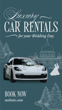 Luxury Wedding Car Rental Facebook Story