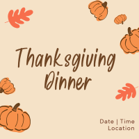 Thanksgiving Dinner Instagram Post Design