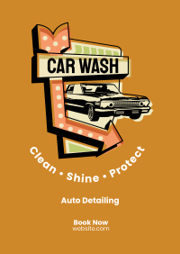 Car Wash Signage Poster