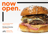 Burger Shack Opening Postcard