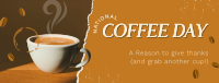 Rustic Coffee Greeting Facebook Cover Image Preview