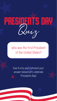 Presidents Day Pop Quiz Instagram Reel Image Preview