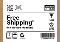 Shipping Label Postcard