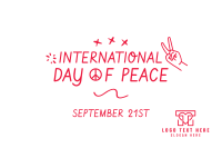 International Day of Peace Scribble Postcard