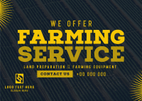Trustworthy Farming Service Postcard