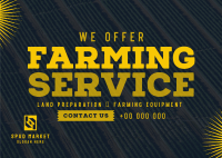 Trustworthy Farming Service Postcard Image Preview