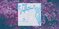 Sweet Floral Valentine Twitter Post Design