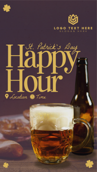 Modern St. Patrick's Day Happy Hour Facebook Story