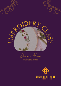 Embroidery Class Poster