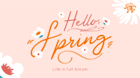 Hello Spring Greeting Animation Design