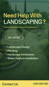 Simple Landscaping Services Instagram Story