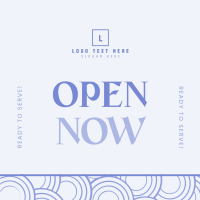 Classy Open Now Instagram Post Design