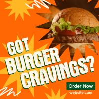 Burger Cravings Instagram Post