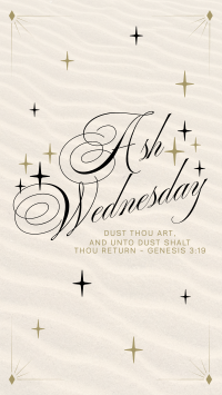 Simple Elegant Ash Wednesday Instagram Story