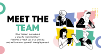 Modern Quirky Meet The Team Facebook Event Cover