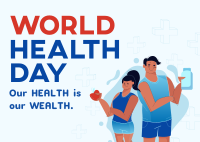 Healthy People Celebrates World Health Day Postcard