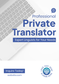 Professional Private Translator Flyer