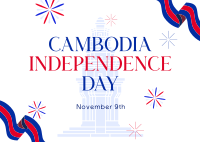 Cambodia Independence Festival Postcard Design