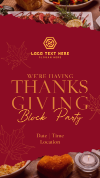 Elegant Thanksgiving Party Instagram Story