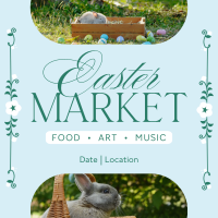 Flowery Easter Market Instagram Post Design