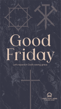 Minimalist Good Friday Greeting  TikTok Video Design