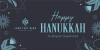 Elegant Hanukkah Night Twitter Post