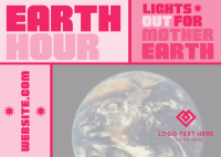 Earth Hour Postcard example 1