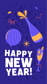Happy New Year Facebook Story