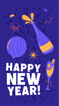 Happy New Year Facebook Story Design