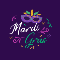 Let's Celebrate Mardi Gras Instagram Post