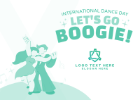 Lets Dance in International Dance Day Postcard