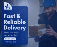 Reliable Courier Delivery Facebook Post