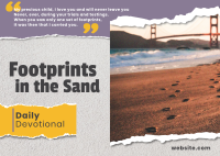 Footprints in the Sand Postcard