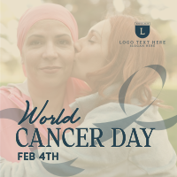 Cancer Day Support Linkedin Post Design