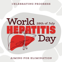Line Art Hepatitis Day Instagram Post