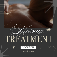 Hot Massage Treatment Linkedin Post Design