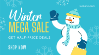 Snowman Shopping Facebook Event Cover