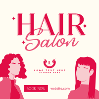 Fancy Hair Salon Linkedin Post Design