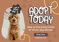 Dog Adoption Postcard