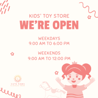 Toy Shop Hours Instagram Post