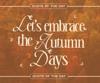 Trendy Autumn Greeting Facebook Post