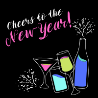 Cheers to New Year! Linkedin Post