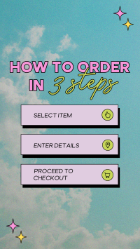 Clouds Order 3 Steps Instagram Story Design