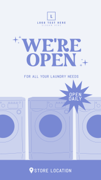 Laundry Store Hours Instagram Story