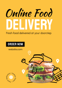 Fresh Burger Delivery Poster